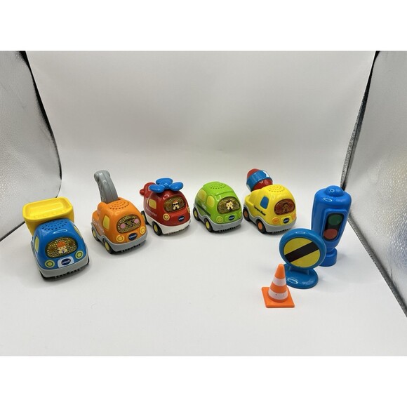 VTech Go! Go! Smart Wheels Cars Cement Truck Tow Truck Dump Truck Van Lot Of 5 + - Picture 6 of 16